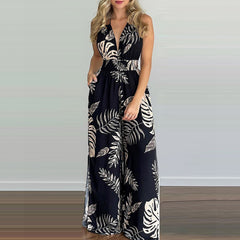 Women Clothing Digital Printing Colorful Jumpsuit Women